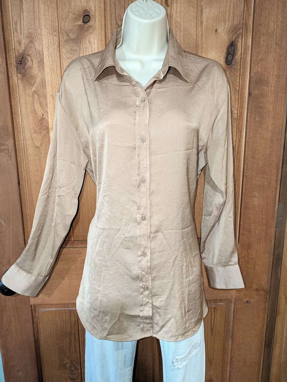 Banana Republic Light Tan Button-Down Shirt